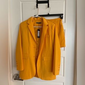 Nasty Gal Orange Blazer & Shorts Set